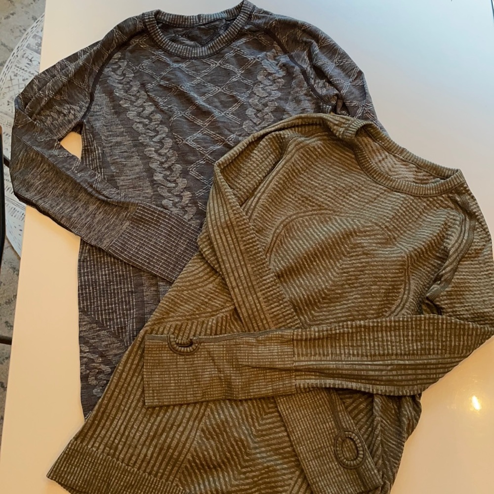 Lot of 2 lululemon long-sleeve tops sz 8